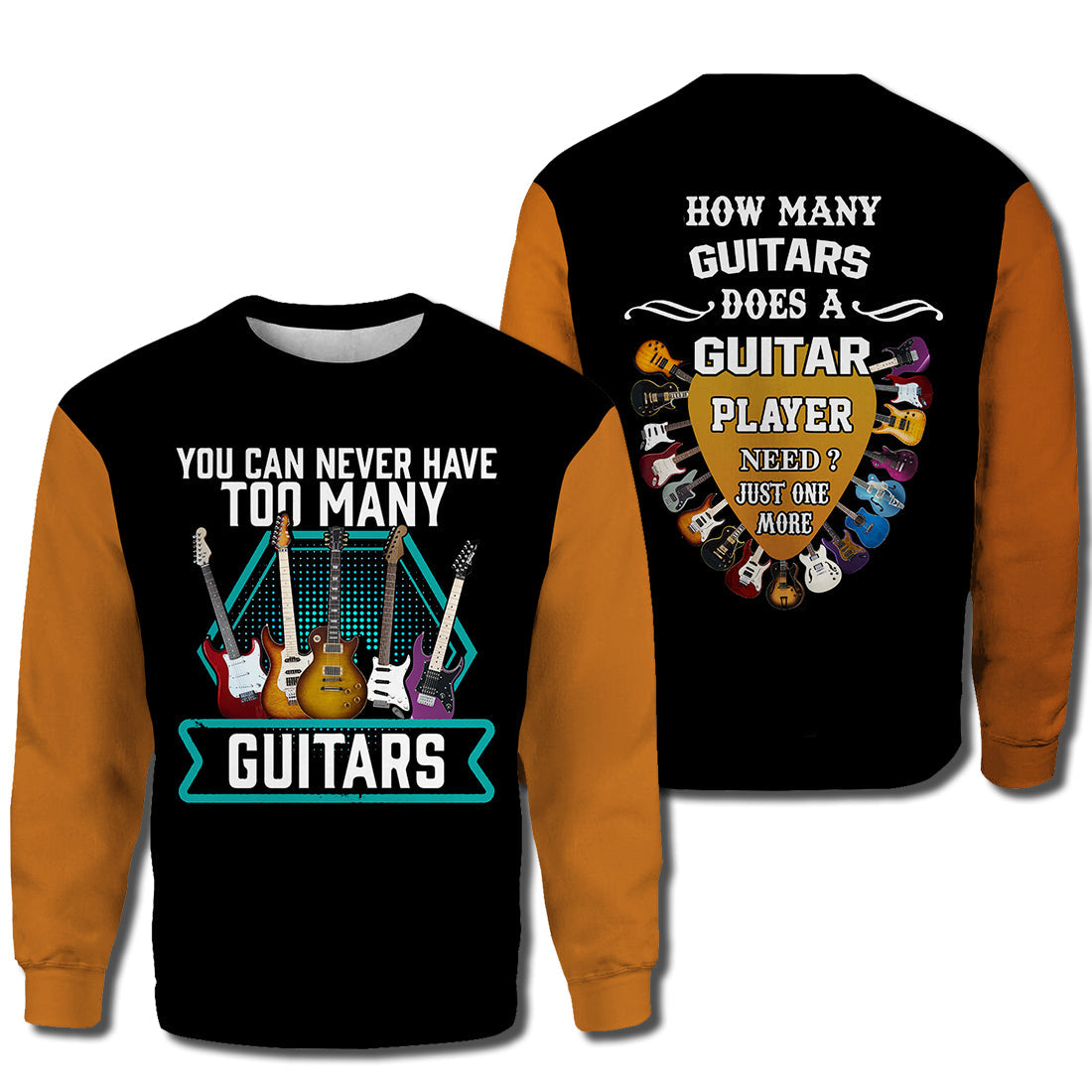 Unifinz Guitars T-shirt 3D Print Guitars Quotes T-shirt Awesome Guitars Hoodie Sweater Tank 2022