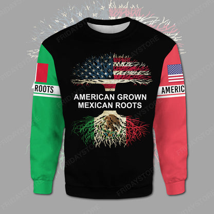 Unifinz Mexican T-shirt American Grown Mexican Groots T-shirt Mexican Hoodie Mexican Sweater Tank 2022