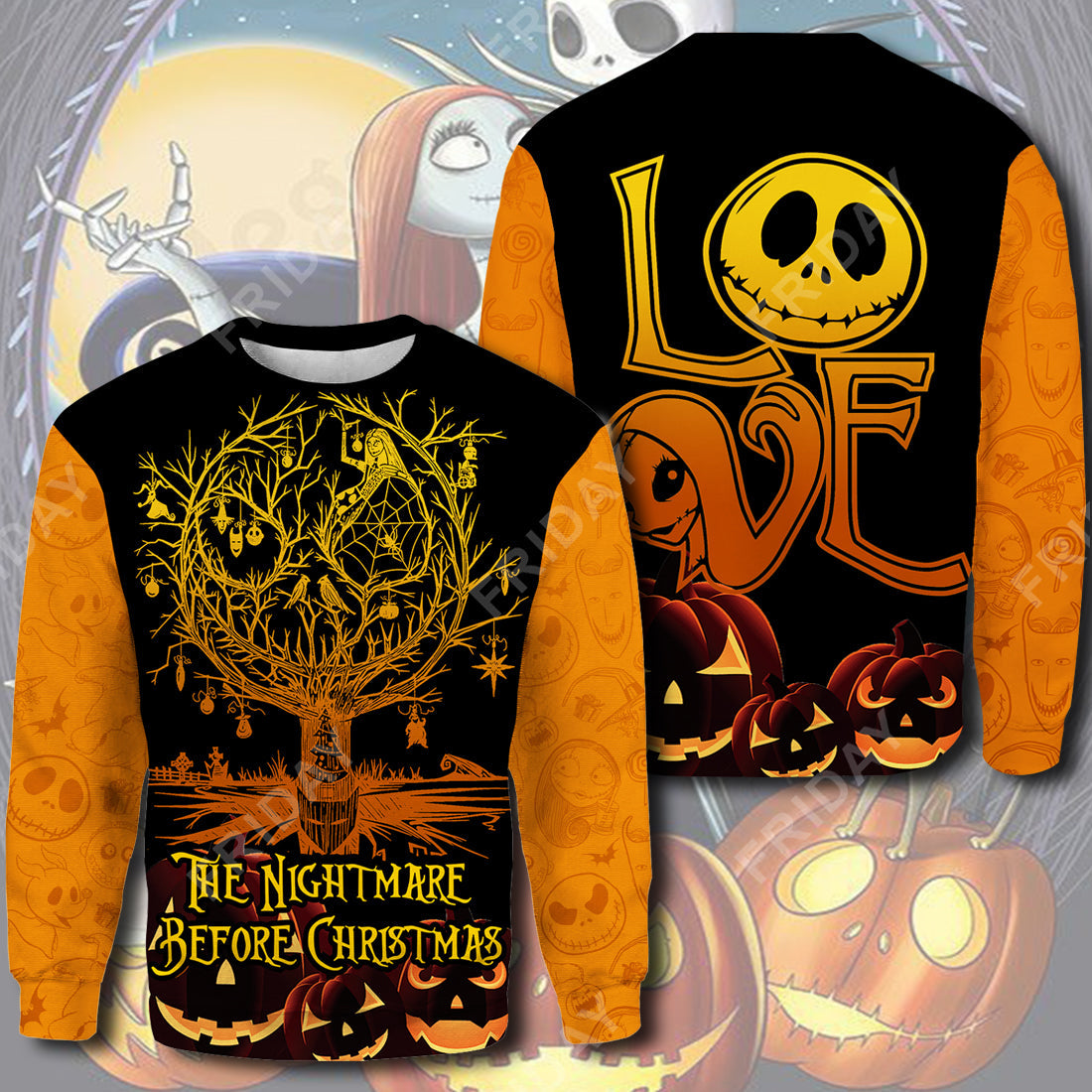 Unifinz TNBC T-shirt Nightmare Halloween Tree Love T-shirt Cool Amazing  DN TNBC Hoodie Sweater Tank 2022