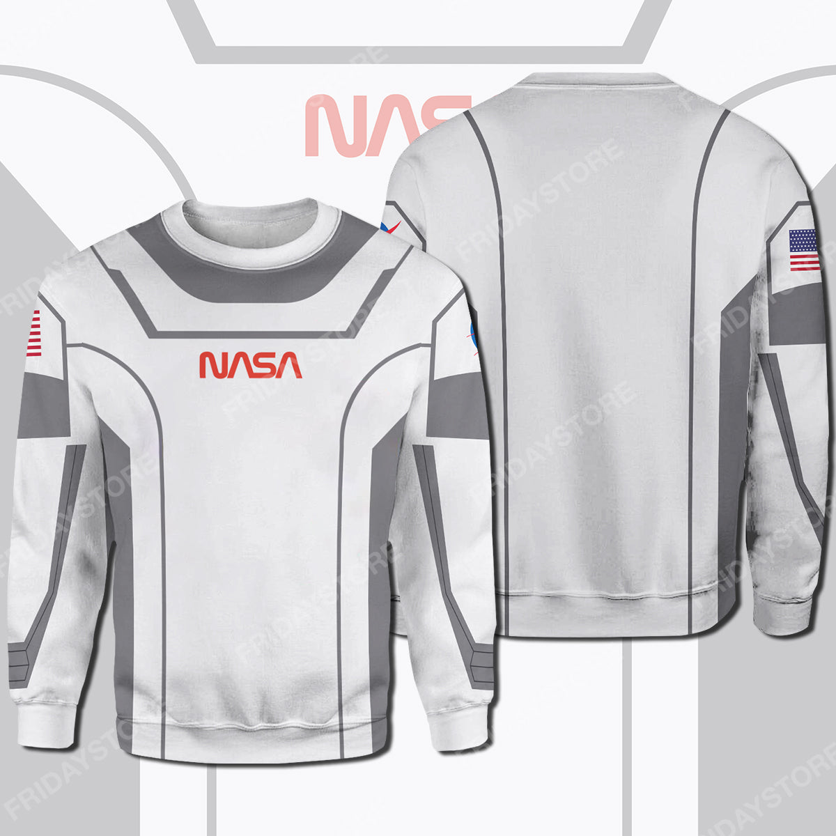 Unifinz NASA Hoodie New Spacesuits Astronauts Costumes T-shirt Cool NASA Shirt Sweater Tank NASA Costume Apparel 2023