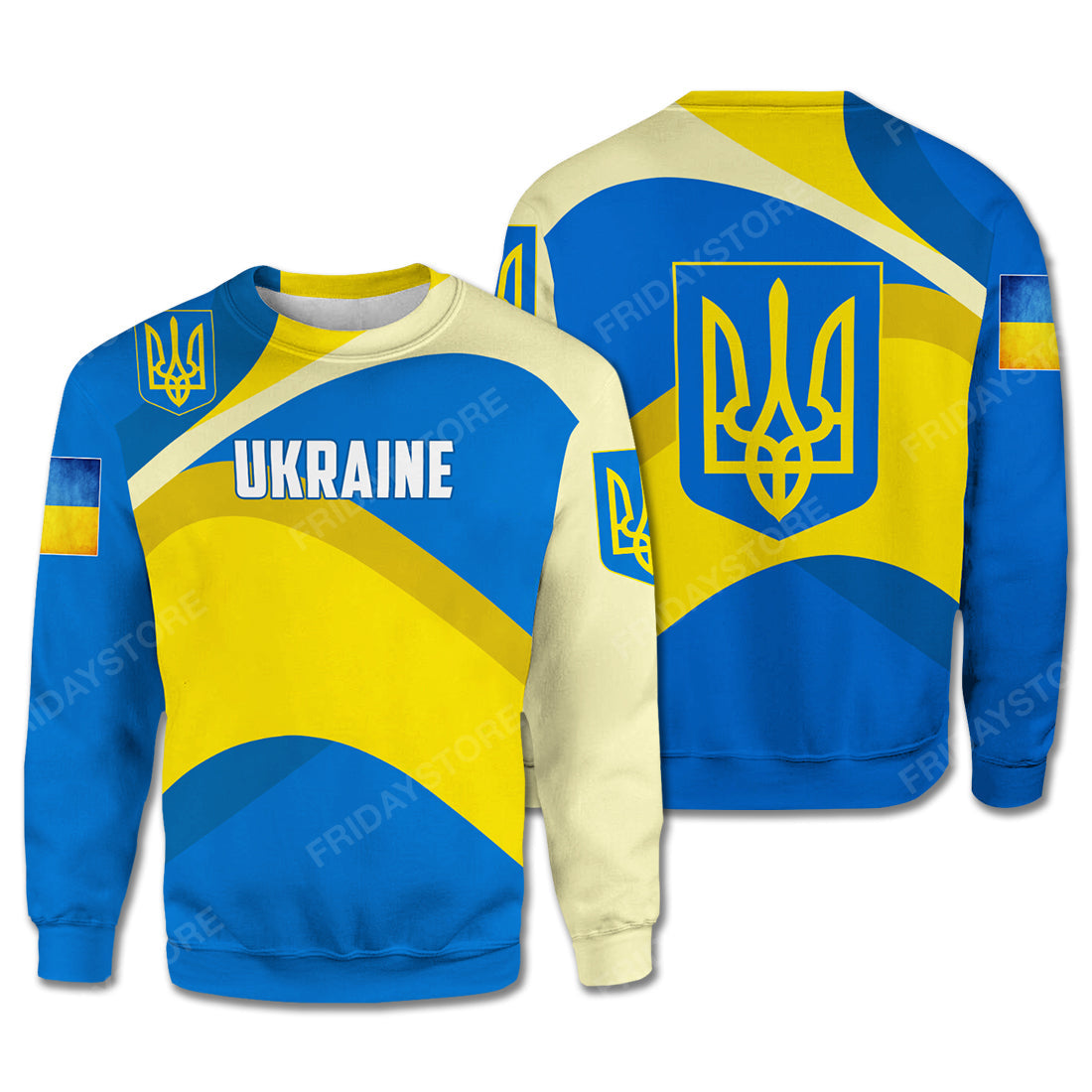 Ukraine T-Shirt Ukraine Flag Coat Of Arms Blue Yellow Hoodie Ukraine Hoodie