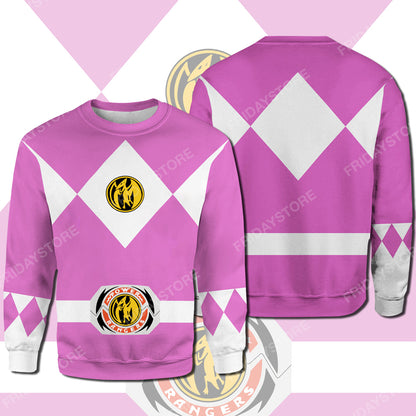 Unifinz Power Ranger T-shirt Pink Power Ranger Costume T-shirt Awesome Power Ranger Hoodie Sweater Tank 2023