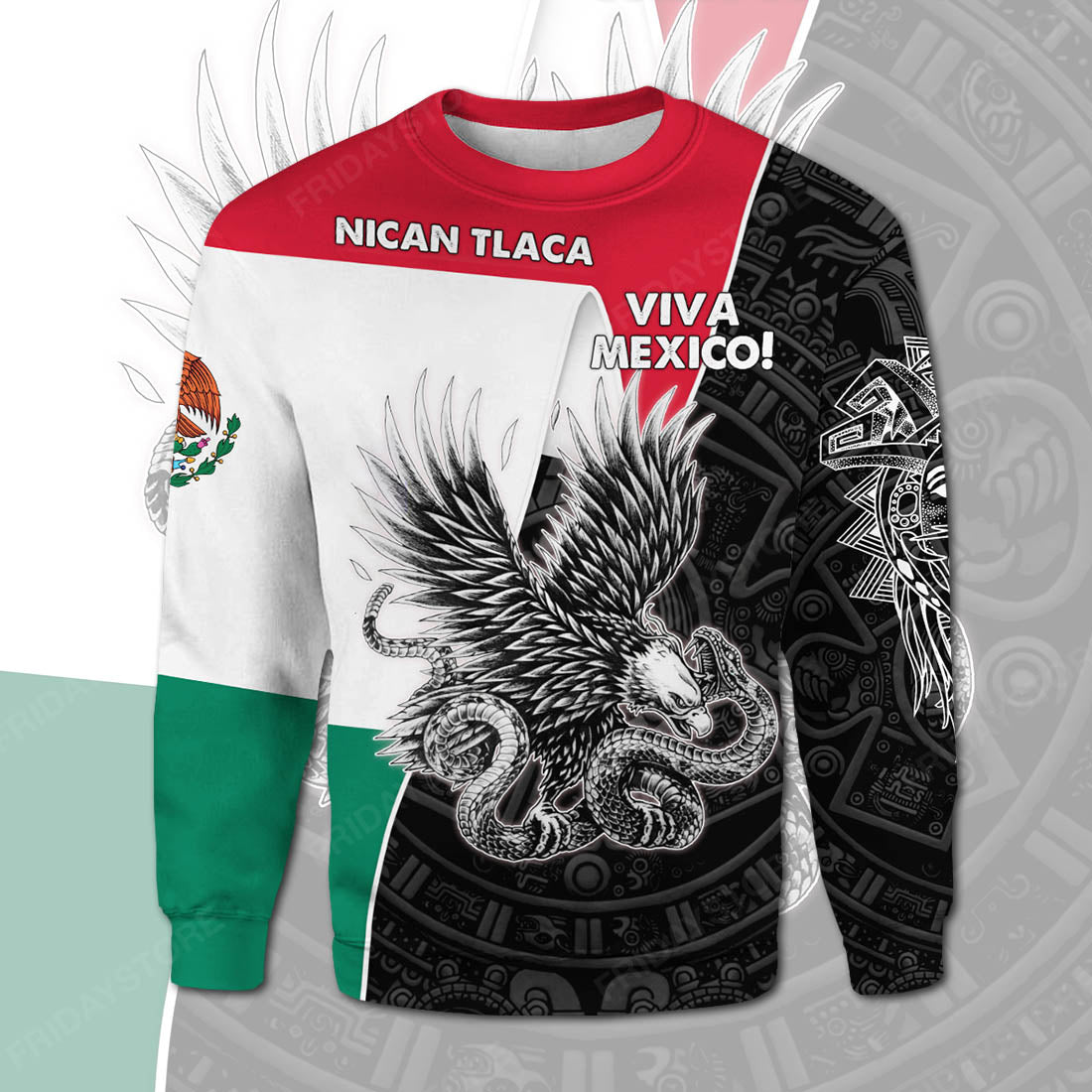 Unifinz Mexican T-shirt Mexican Flag Eagle Emblem Aztec Symbol Viva Mexico T-shirt Mexican Hoodie Mexican Sweater Tank 2022