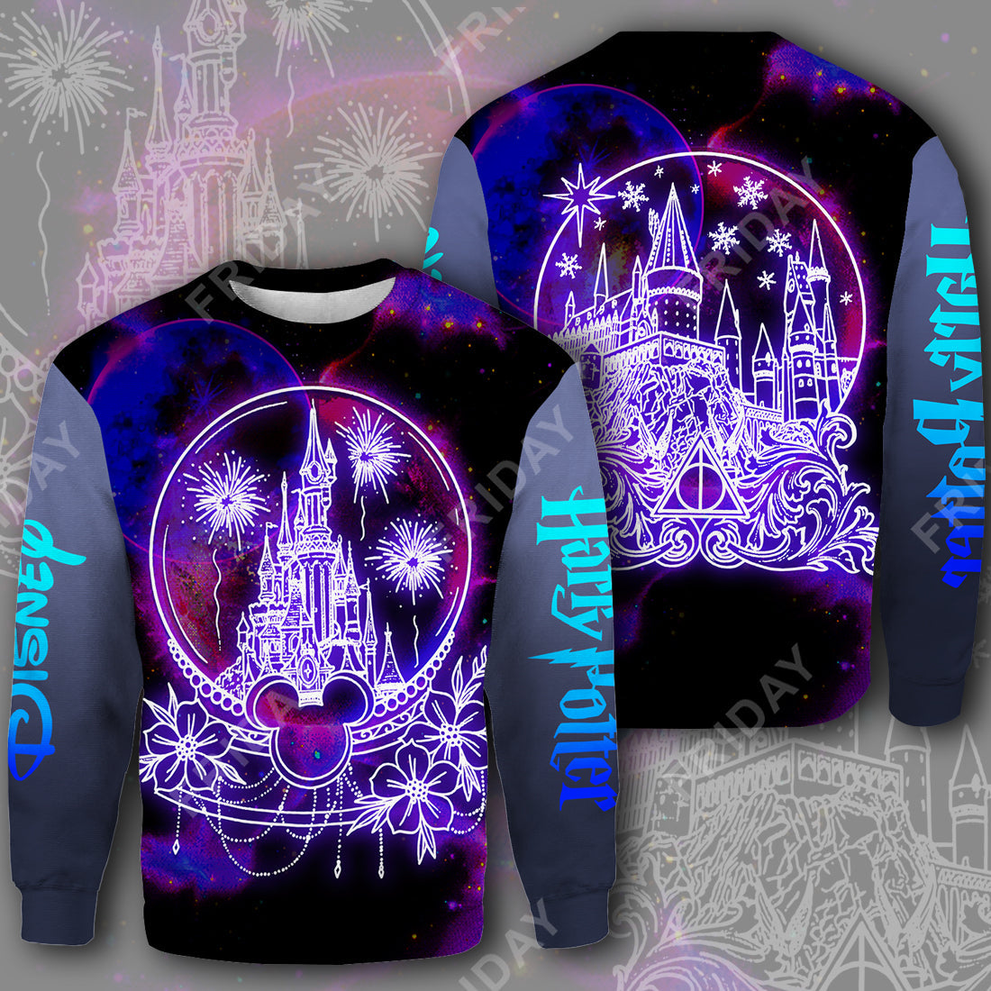 Unifinz DN HP T-shirt DN and HP Castle In Glass Sphere 3D Print T-shirt Amazing High Quality  DN HP Hoodie Sweater Tank  2025
