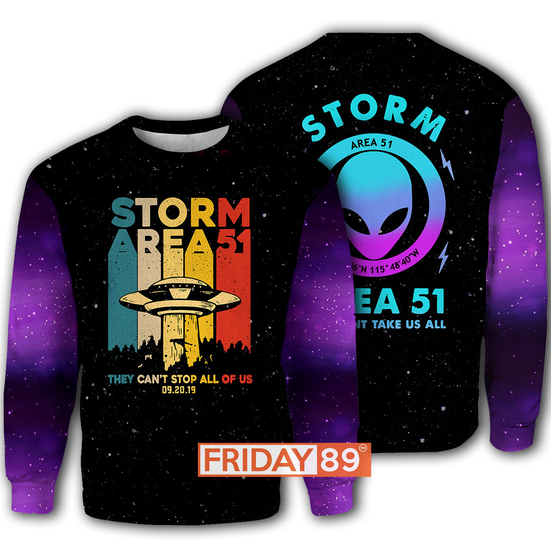 Unifinz Alien Hoodie Storm Area 51 They Can't Stop Us T-shirt High Quality Alien Shirt Sweater Tank 2023