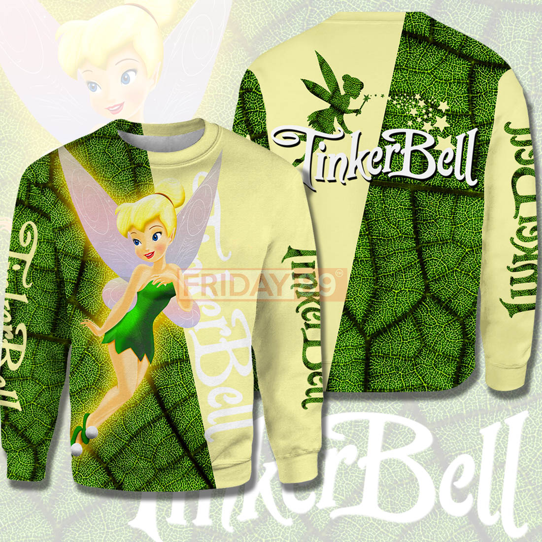 Unifinz DN T-shirt Beauty Tinker Bell Peter Pan 3D Print T-shirt Cute High Quality DN Tinkerbell Hoodie Sweater Tank 2025