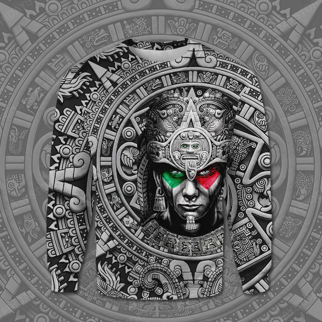 Unifinz Mexican T-shirt Mexican Culture Aztec Warrior 3D T-shirt Hoodie Adult Unisex Full Print 2022