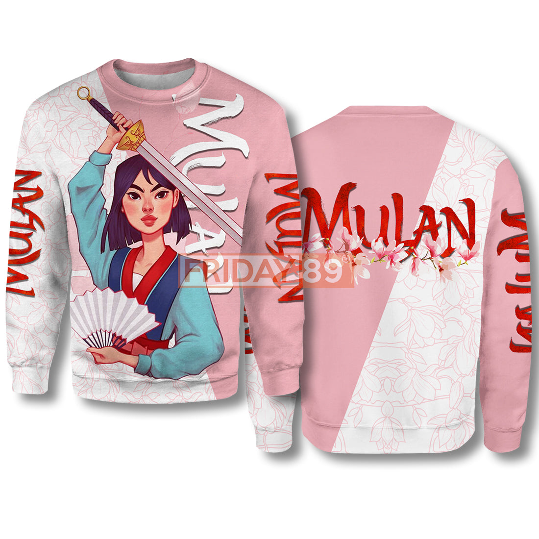 Unifinz DN T-shirt Princess Mulan Warrior Pink All Over Print Mulan Pink Hoodie Amazing DN Mulan Hoodie Sweater Tank 2024