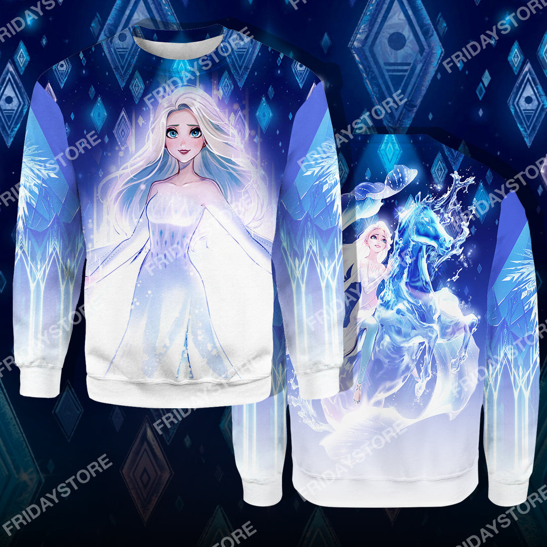 Unifinz DN Frozen T-shirt Disney Frozen II Water Horse Elsa T-shirt Amazing DN Frozen Hoodie Sweater Tank Elsa Hoodie Shirt 2024