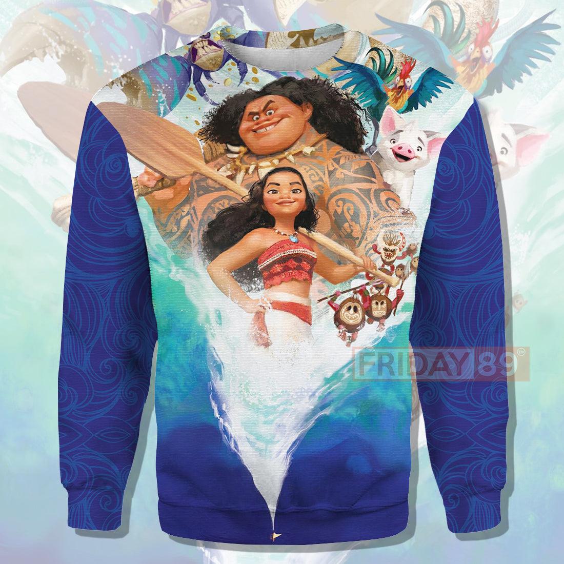 Unifinz DN T-shirt Moana Princess & Maui Magical Ocean 3D Print T-shirt Amazing DN Moana Hoodie Sweater Tank 2025