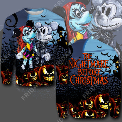 Unifinz DN T-shirt Mouse Couple Night Of Halloween T-shirt Cool DN MK Mouse Hoodie Sweater Tank 2022