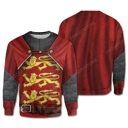 Historical T-Shirt Historical Edward I Of England Suit 3d Costume Hoodie Historical Hoodie