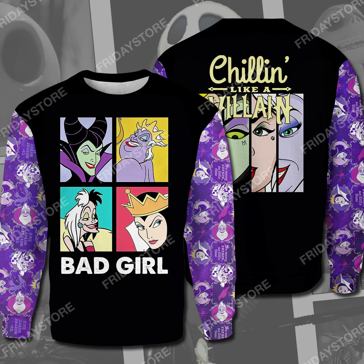 Unifinz DN T-shirt Chillin Like A Villain Bad Girl T-shirt Amazing High Quality DN Villain Hoodie Sweater Tank 2023
