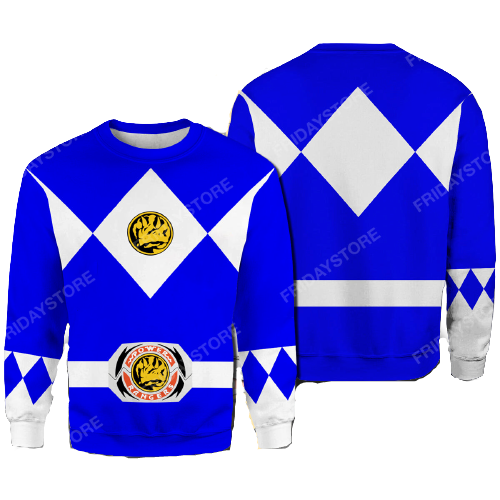 Unifinz Power Ranger T-shirt Blue Power Ranger Costume T-shirt Power Ranger Hoodie Sweater 2023