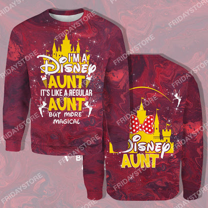 Unifinz DN T-shirt Hoodie DN Aunt It's Like A Regular Aunt But More Magical Quote T-shirt Cute Aunt Tshirt Hoodie Sweater Tank 2024