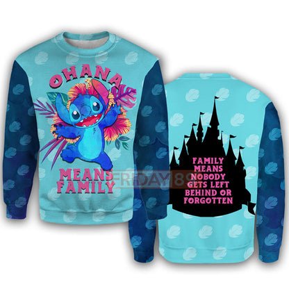 Unifinz  DN Stitch T-shirt 3D Print Stitch Ohana Means Family T-shirt Awesome DN Stitch Hoodie Sweater Tank 2022