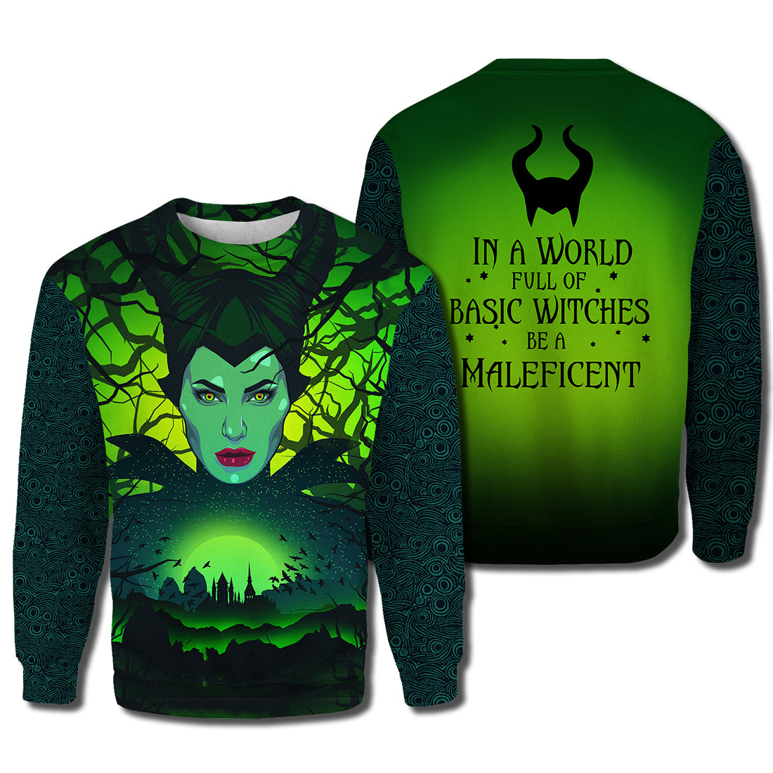 Unifinz DN Maleficent T-shirt 3D Print Maleficent Green T-shirt Awesome DN Maleficent Hoodie Sweater Tank 2022