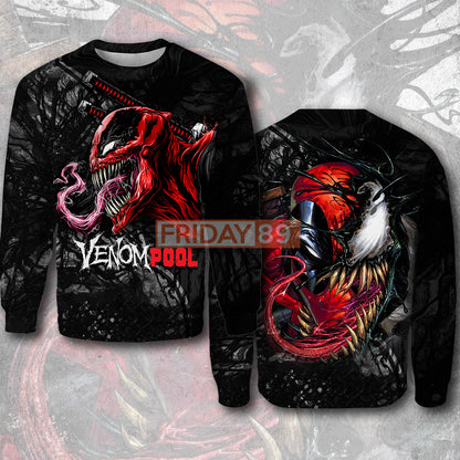 Unifinz MV Venom T-shirt Amazing Venom DeadPool Red Black Hoodie High Quality MV Venom Hoodie Sweater Tank 2025
