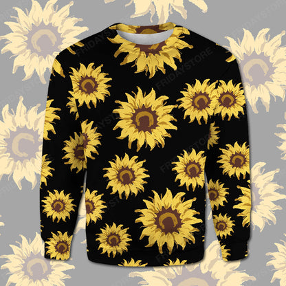 Unifinz Sunflower Hoodie Women Yellow Sunflower T-shirt Sunflower Hoodie Sweater Tank 2023