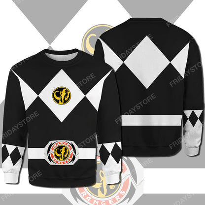 Unifinz Power Ranger T-shirt Black Power Ranger Costume T-shirt High Quality Power Ranger Hoodie Sweater Tank 2023