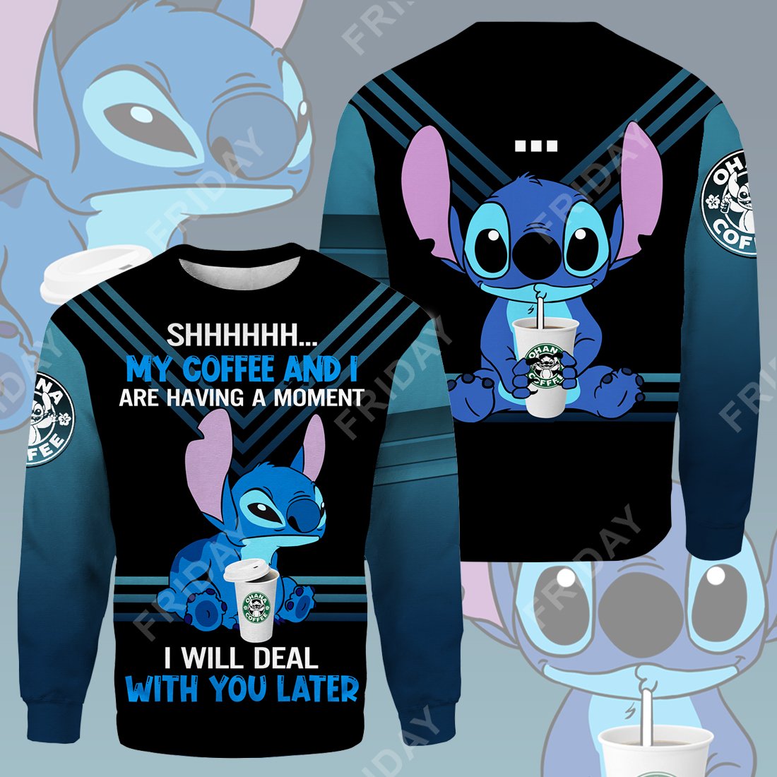 Unifinz LAS T-shirt My Coffee And I Are Having A Moment T-shirt Awesome High Quality DN Stitch Hoodie Sweater Tank 2024