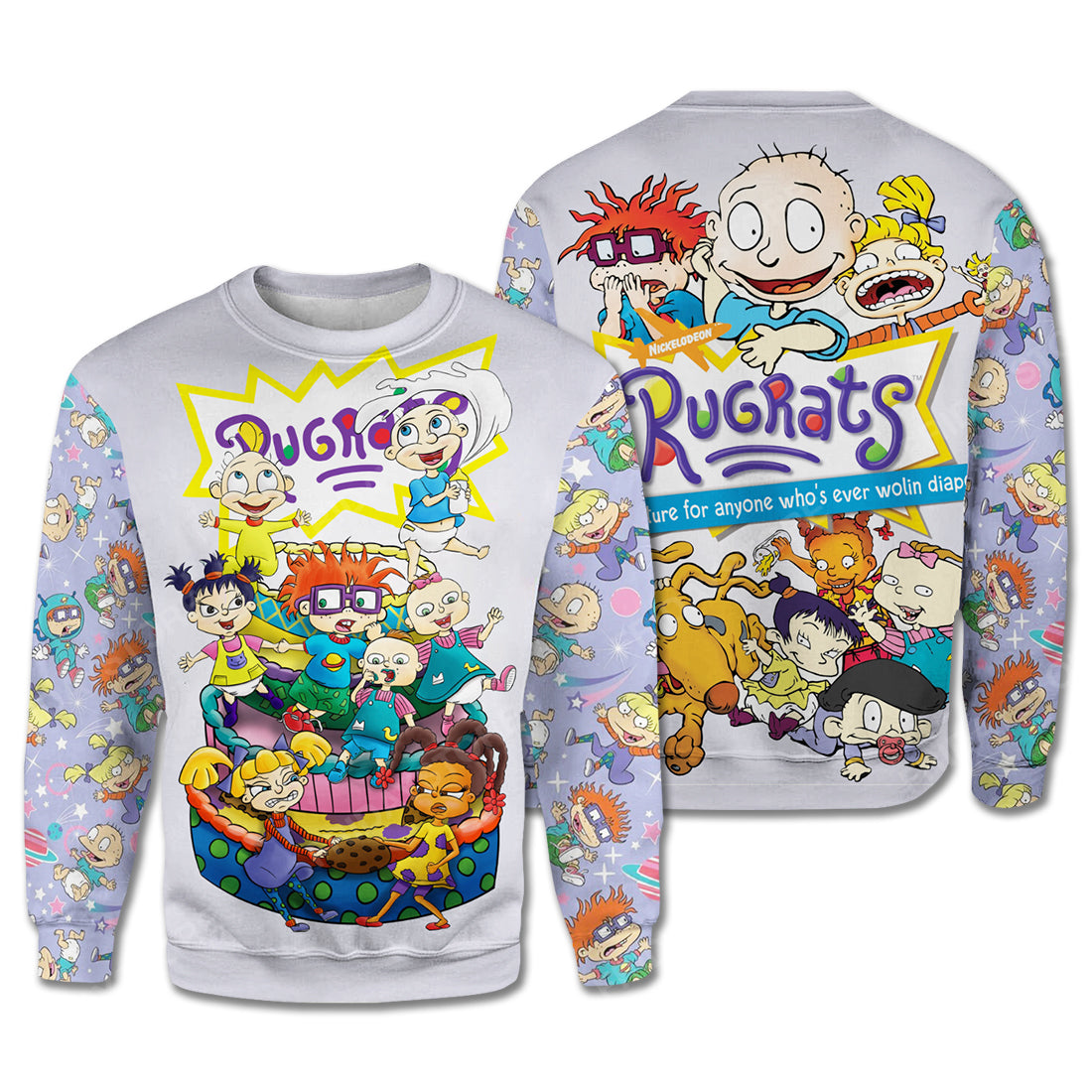 Rugrats T-Shirt Rugrats Cartoon All Characters Purple Hoodie Rugrats Hoodie