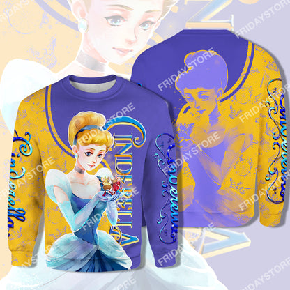 Unifinz DN T-shirt Cinderella Princess And Mouse Friends T-shirt Awesome DN Cinderella Hoodie Sweater Tank 2024