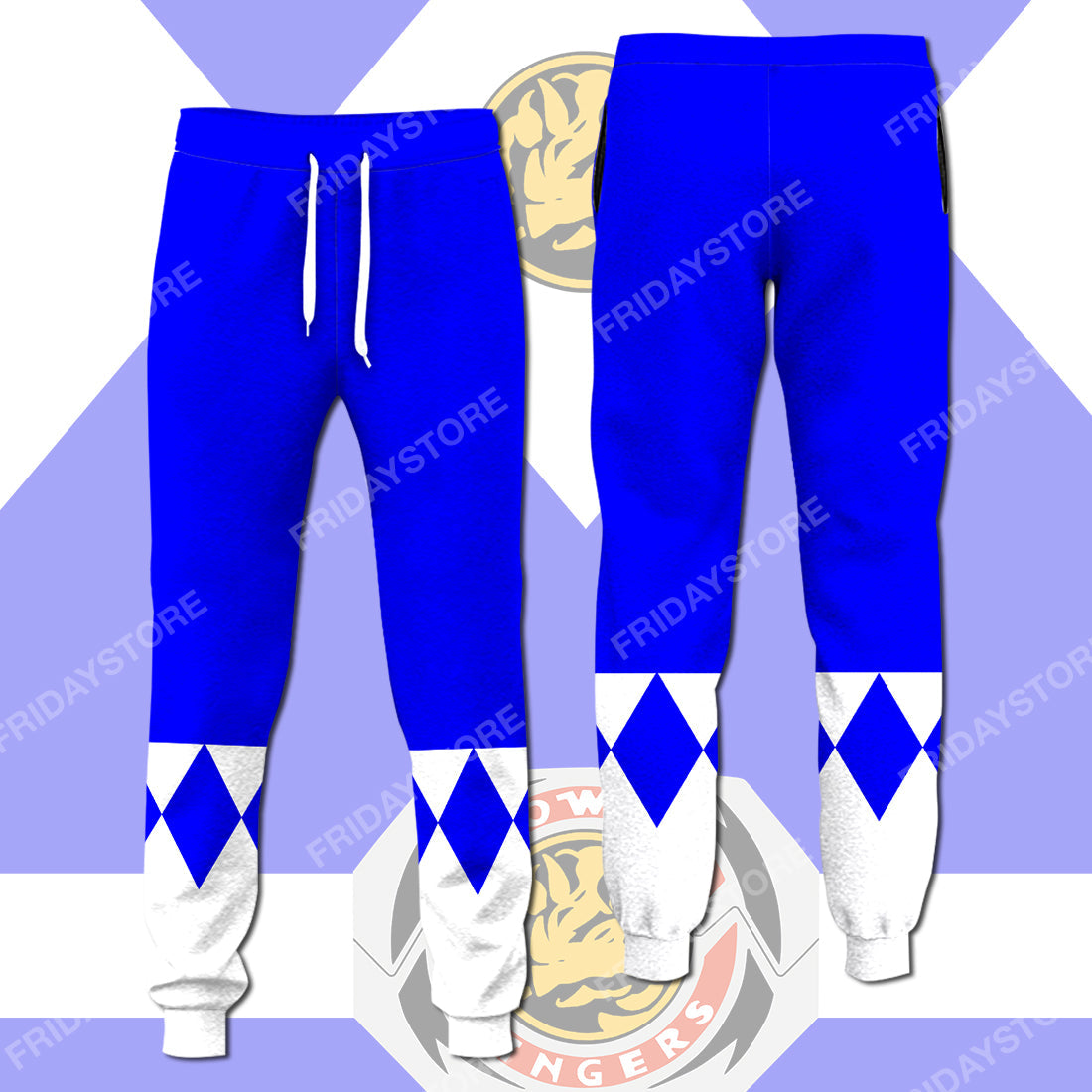 Unifinz Power Ranger Pants Blue Power Ranger Costume - Jogger Cool Power Ranger Joggers Power Ranger Cosplay Costume 2022