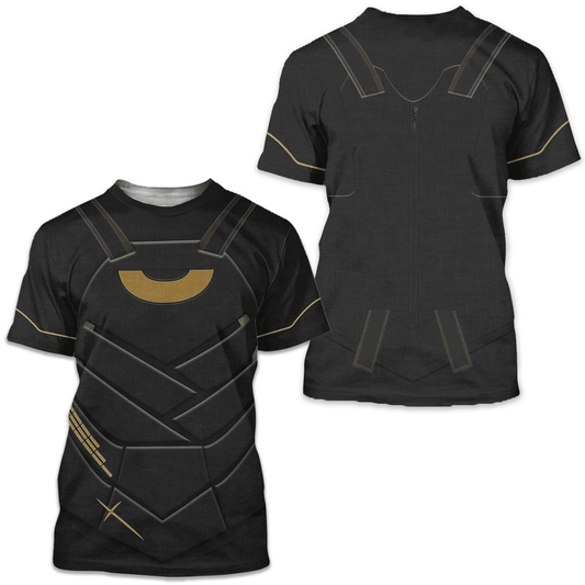 Loki T-shirt Sylvie Laufeydottir Suit Costume T-shirt Black Unisex