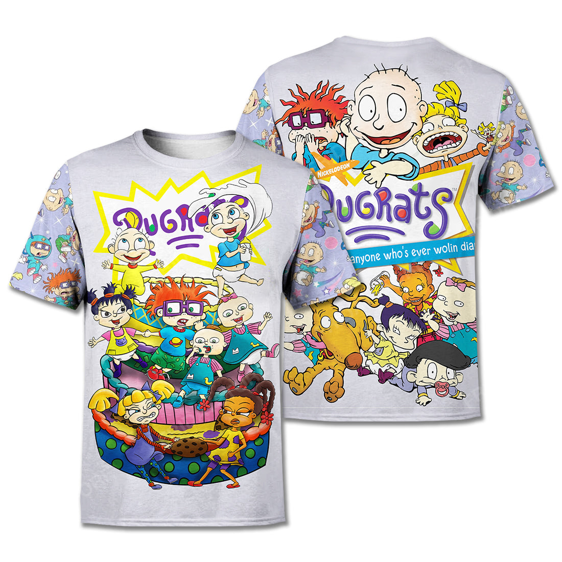 Rugrats T-Shirt Rugrats Cartoon All Characters Purple Hoodie Rugrats Hoodie