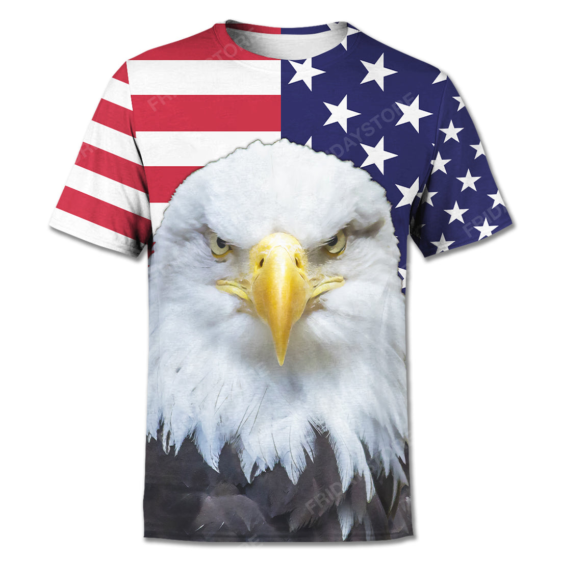 4th Of July T-shirt Fourth July American Flag Bald Eagle T-shirt Hoodie Independence Day Gift Adult Full Print