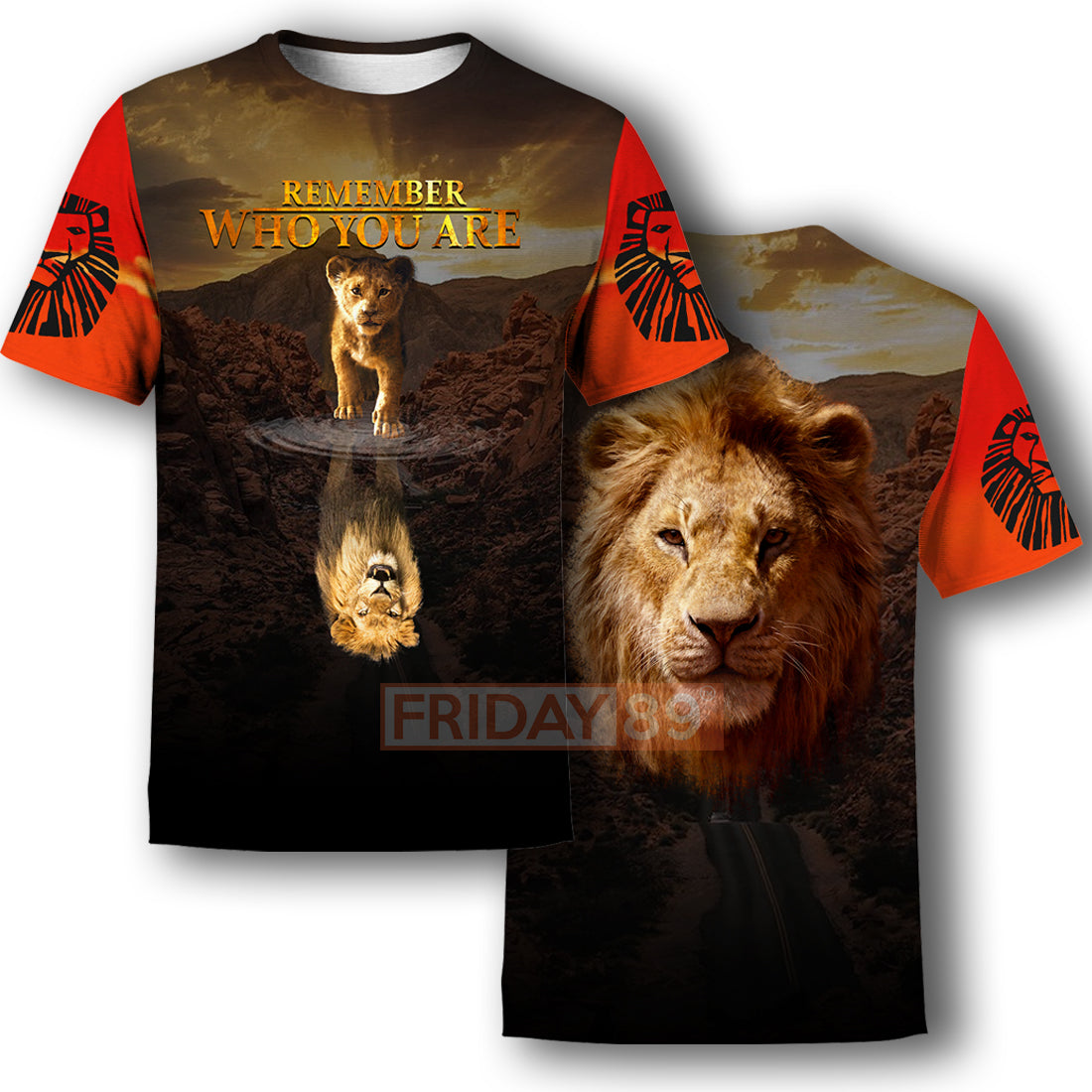 Unifinz LK T-shirt Remember Who You Are Simba Lion Face 3D T-shirt Cool DN LK Hoodie Sweater Tank 2025