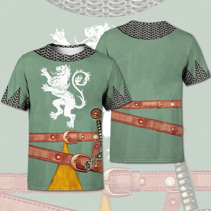 Unifinz Men's Historical Hoodie Medieval Knight T-shirt Historical Shirt Apparel Cool Historical Costume 2023