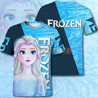 Unifinz DN T-shirt Beauty Elsa Disney Princess Frozen 3D PRINT T-shirt Awesome DN Frozen Hoodie Sweater Tank Elsa Hoodie Sweater 2026