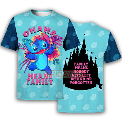 Unifinz  DN Stitch T-shirt 3D Print Stitch Ohana Means Family T-shirt Awesome DN Stitch Hoodie Sweater Tank 2022