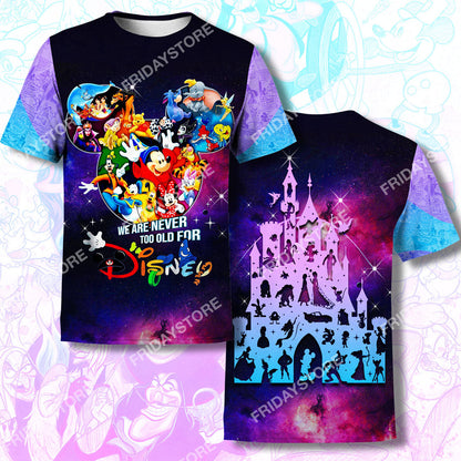 Unifinz DN T-shirt We Are Never Too Old For Disney T-shirt Awesome High Quality DN Hoodie Sweater Tank 2026