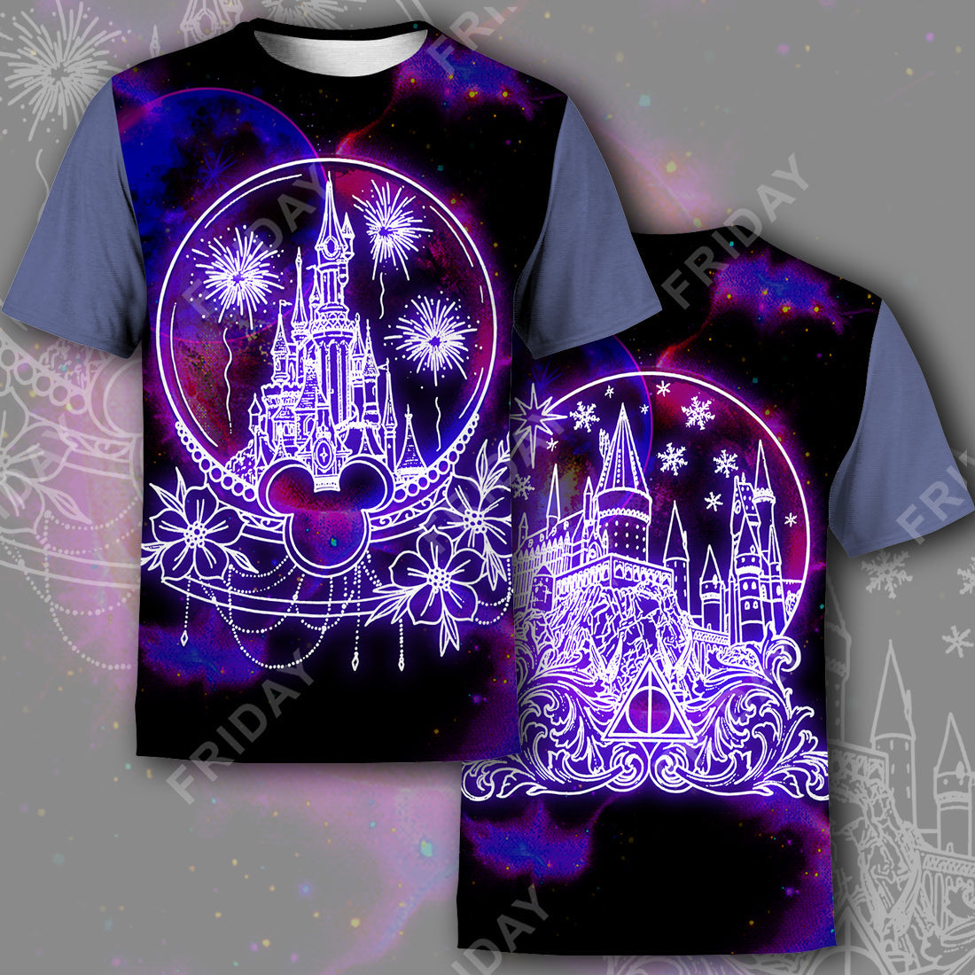 Unifinz DN HP T-shirt DN and HP Castle In Glass Sphere 3D Print T-shirt Amazing High Quality  DN HP Hoodie Sweater Tank  2026