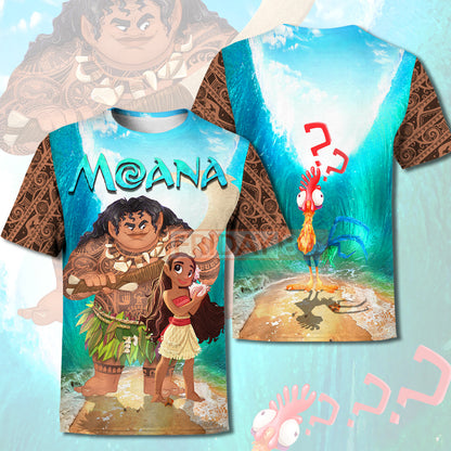 Unifinz DN T-shirt Princess Moana & Maui 3D Print T-shirt Awesome DN Moana Hoodie Sweater Tank 2026