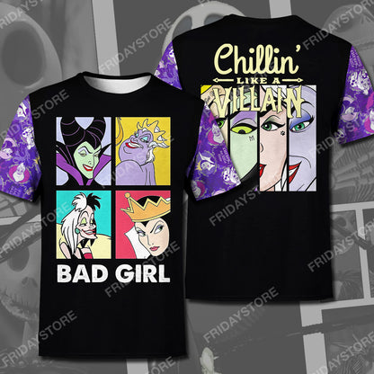 Unifinz DN T-shirt Chillin Like A Villain Bad Girl T-shirt Amazing High Quality DN Villain Hoodie Sweater Tank 2025