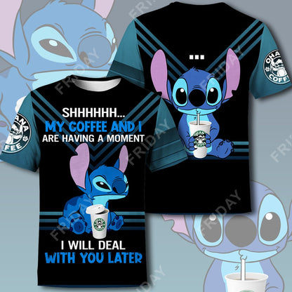 Unifinz LAS T-shirt My Coffee And I Are Having A Moment T-shirt Awesome High Quality DN Stitch Hoodie Sweater Tank 2026