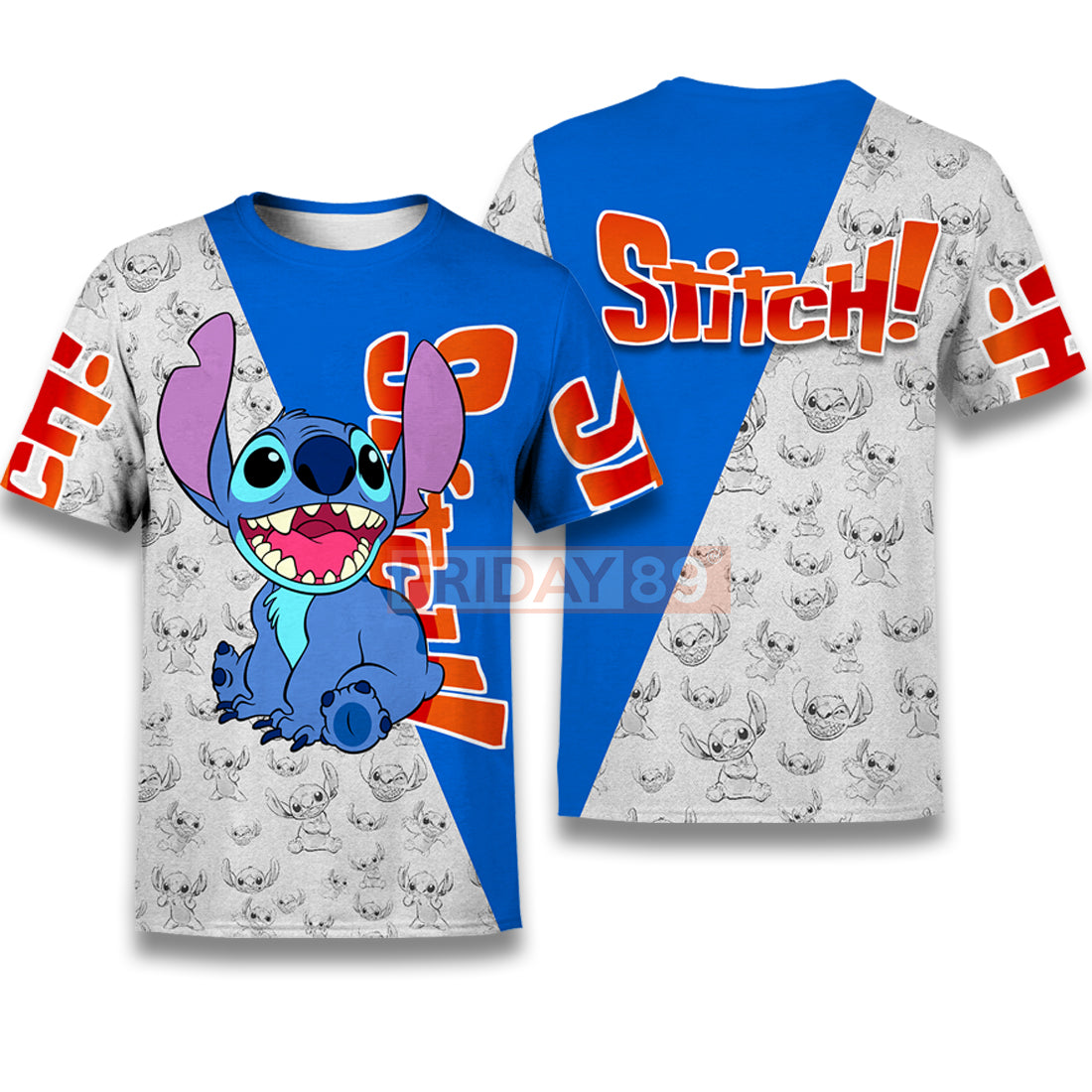 Unifinz Stitch DN T-shirt Smiley Face Experiment 626 Lilo & Stitch 3D Print T-shirt Cute Stitch DN Hoodie Sweater Tank 2026