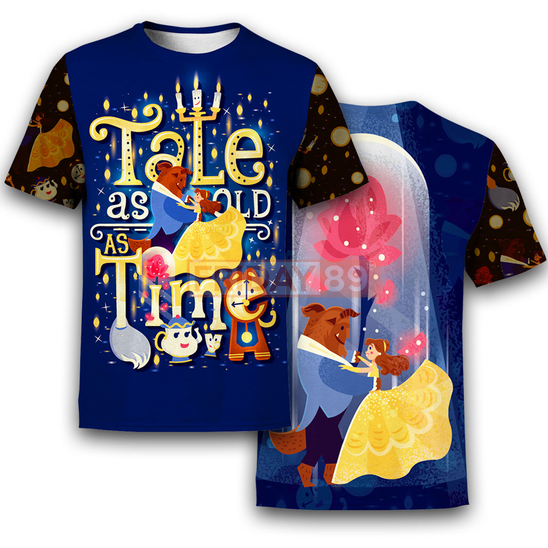 Unifinz DN T-shirt Beauty & The Beast Tale As Old As Time 3D Print T-shirt Awesome DN Beauty & The Beast Hoodie Sweater Tank 2025