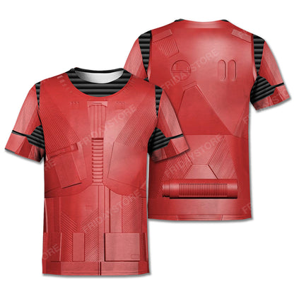 SW T-shirt SW Sith Trooper Costume 3d Red T-shirt Hoodie Adult Full Print