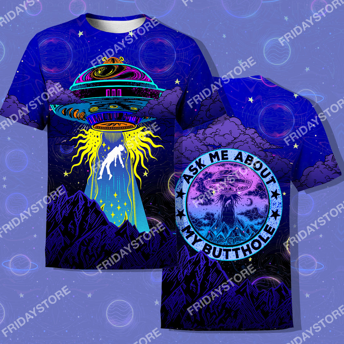 Unifinz Alien T-shirt Ask Me About My Butthole Alien T-shirt Cool High Quality Alien Hoodie Sweater Tank 2026