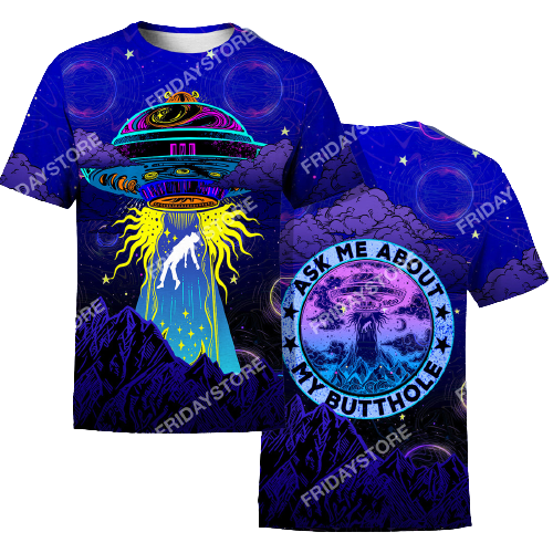 Unifinz Alien T-shirt Ask Me About My Butthole Alien T-shirt Cool High Quality Alien Hoodie Sweater Tank 2028