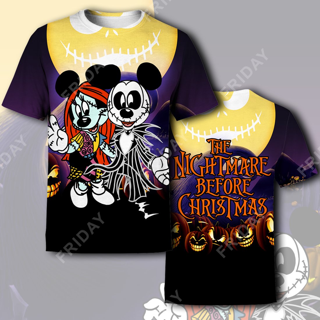 Unifinz DN T-shirt Mouse Couple Nightmare Before Christmas T-shirt Awesome DN MK Mouse Hoodie Sweater Tank 2026