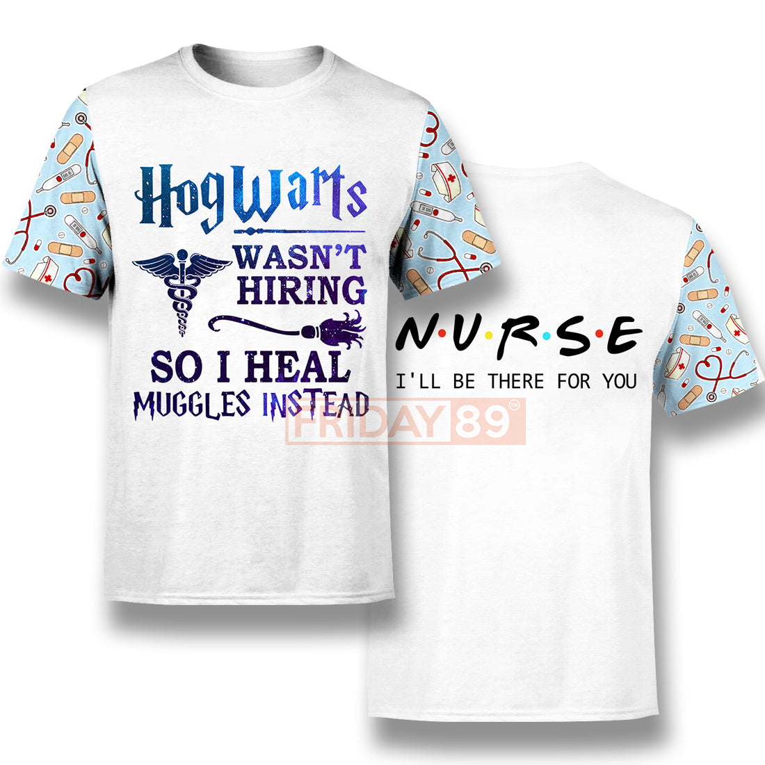 Unifinz HP Nurse T-shirt HW Wasn't Hiring So I Heal Muggles Instead 3D Print T-shirt Awesome HP Nurse Hoodie Sweater Tank 2025