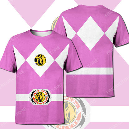 Unifinz Power Ranger T-shirt Pink Power Ranger Costume T-shirt Awesome Power Ranger Hoodie Sweater Tank 2025