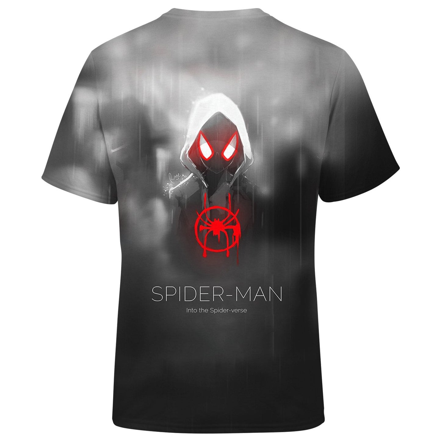 Spider Man Shirt Spider Man Into The Spider Verse 3D Grey Black Hoodie Spider Man Hoodie