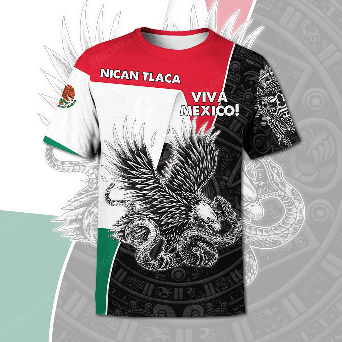 Unifinz Mexican T-shirt Mexican Flag Eagle Emblem Aztec Symbol Viva Mexico T-shirt Mexican Hoodie Mexican Sweater Tank 2022